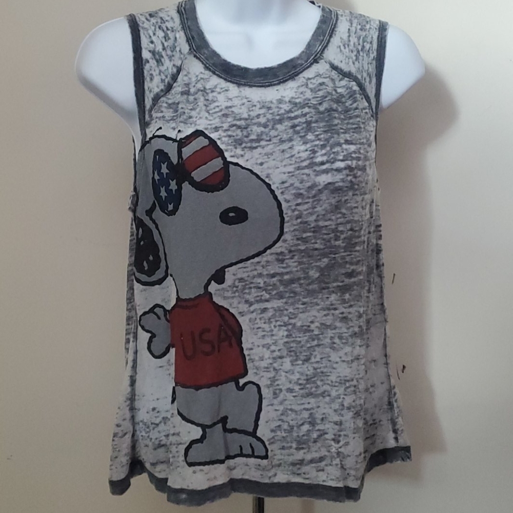 Snoopy burnout tank top